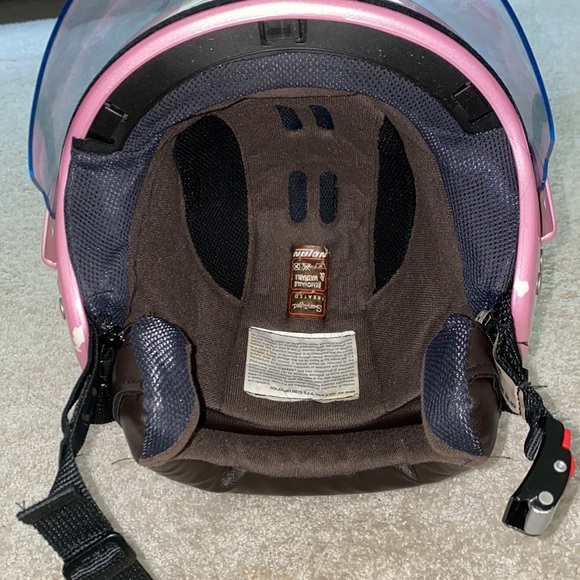 Classic Vintage Nolan N30 Scooter Helmet in Pink/White - Picture 3 of 10